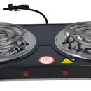 Estufa Electrica Portatil 2 Fogones Blanco
