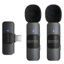 Sistema de micrófono inalámbrico Boya BY-v2 para iOS 2.4G con solapa, negro