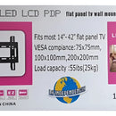 Soporte Base Pared Tv 14 20 22 24 26 30 32 37 40 42 Color Negro