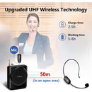 Micrófono Inalámbrico De Diadema ó de Mano UHF12 Color Negro Xiaokoa