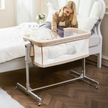 Onthewei Moises Para Bebe, Cuna Mecedora 3 En 1 Con Ruedas,