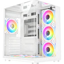 Chasis Gamer Iceberg Crystal Cube S Black 6 Fans Argb Atx Color Blanco