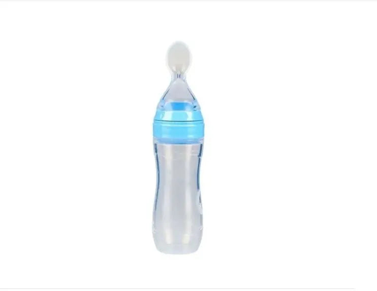 Biberon Con Cuchara En Silicona Para Bebes Color Colores Liso