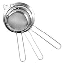 Colador De Jugos Metalico Utensilio De Cocina Pack X3 Plateado