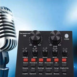 Tarjeta De Sonido V8 Para Pc Smartphone Efectos De Audio Negro