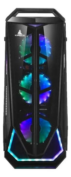 Chasis Gabinete Iceberg Crystal Max - 4 Fans + Tira M-rgb Color Negro