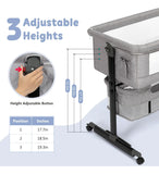 Cuna 3 En 1 Para Bebé Altura Ajustable Malla Transpirable Gr