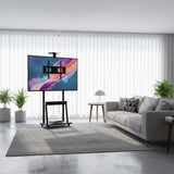 Soporte Piso Pedestal Tv Estante Mesa 32 A 70 Metalico Color Negro