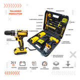 Taladro Percutor Atornillador Todoen 1 Kit Herramienta Basic Amarillo 50