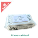 3 Paq. Toallitas Húmedas Nateen Baby Wipes X80und Para Bebé