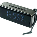 Parlante Bluetooth Con Radio Reloj Despertador Recargable Negro