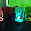 Faroles Noche De Velitas Navideños!!!!con Led De Colores