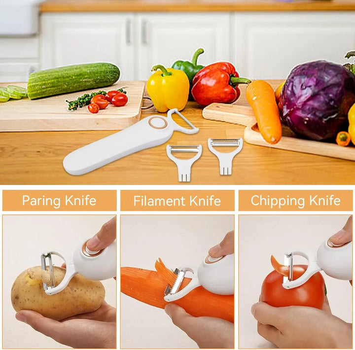 Pelador Eléctrico De Papas, Juego De Pelador De Verduras