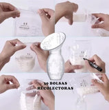 Extractor De Leche Manual En Silicona + 30 Bolsas Recolector