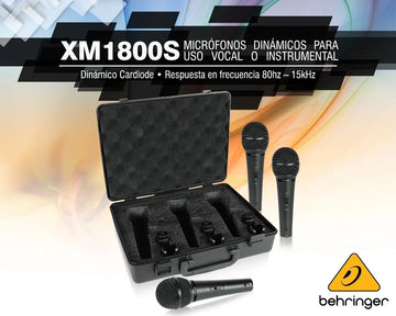 Micrófonos Behringer Ultravoice XM1800S Dinámico Supercardioide color negroS