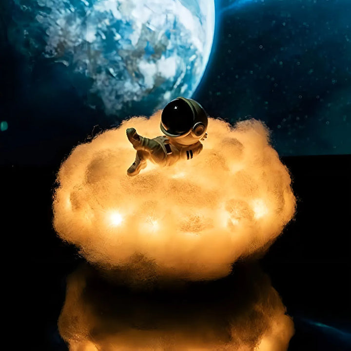 Lámpara Led De Astronauta Con Nubes Coloridas - Lámpara Led