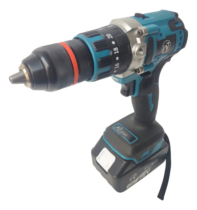 Taladro Percutor Inalámbrico Mandril 1/2 Brushless Color Azul Frecuencia 60hz