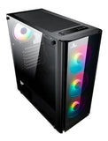 Caja Gabinete Iceberg Crystal G9 Atx - 4 Ventiladores Rgb Color Negro