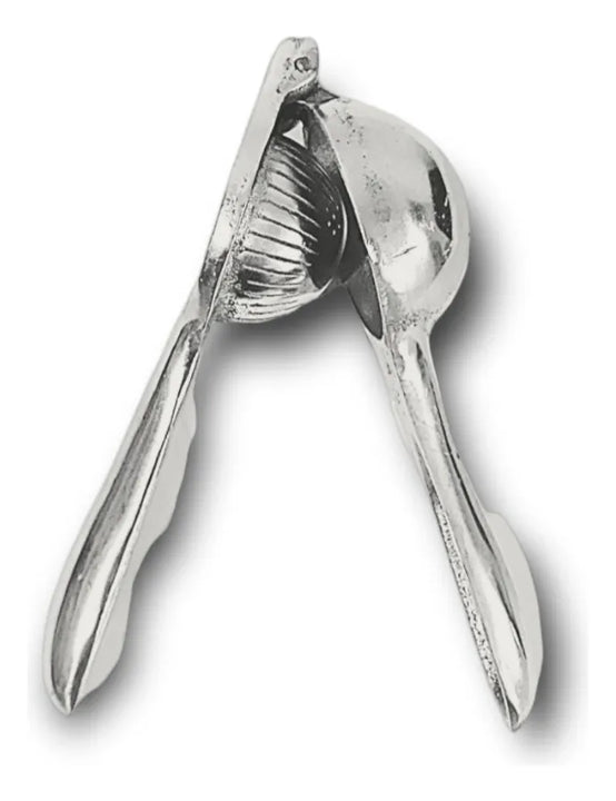 Exprimidor Manual De Naranjas Grande/aluminio Fundido Plateado