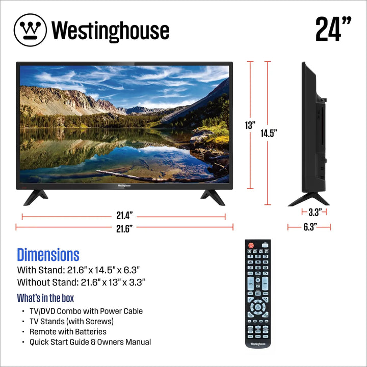 Televisor 24 Pulgadas Led Hd Con Dvd Integrado Hdmi Usb