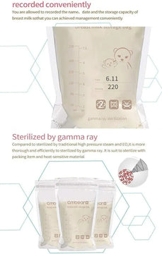 Bolsas De Almacenamiento De Leche Materna De 220 Ml X30 Und