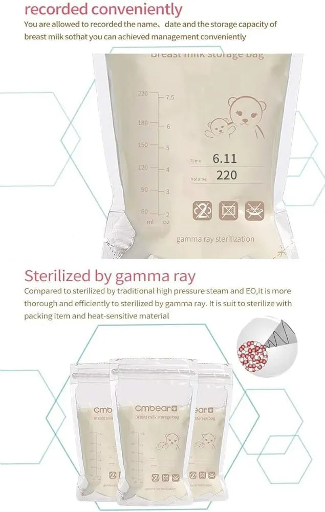 Bolsas De Almacenamiento De Leche Materna De 220 Ml X30 Und