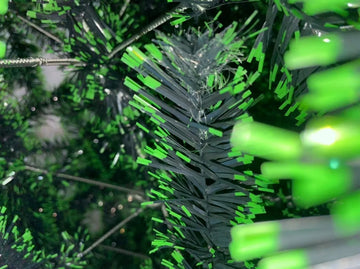 Arbol De Navidad Tipo Eco Punta Verde 210cm Incluye100luces. Verde Oscuro