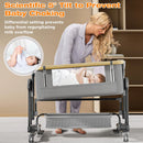 Cawesor Moises De Noche Para Bebe, Cuna 4 En 1 Con Ruedas, M