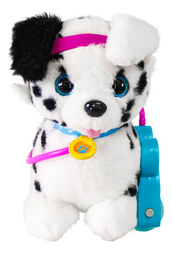 Peluche Dálmata Sprint Pull Along Con Sonido Color Blanco