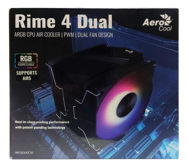 Cooler Cpu Aerocool Rime 4 Dual Argb Pwm Rgb Supports Am5