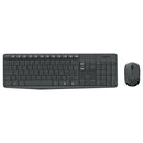 Kit de teclado y mouse inalámbrico Logitech MK235 Español de color Gris Grafito