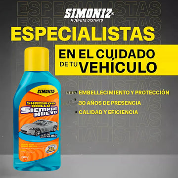 Shampoo Brillo Simoniz 500ml Y Cera Superblue Y Ambientador