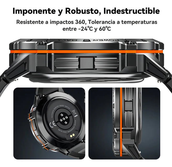 Cubot Smartwatch Reloj Inteligente X3 Bluetooth Llamada 1.73 Impermeable Negro