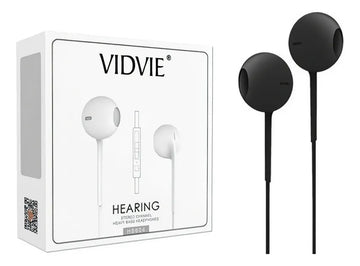 Audífonos Auriculares Manos Libres Vidvie604 Control Volumen Color Negro