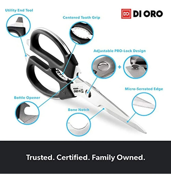 Juego De Tijeras De Cocina De Acero Inoxidable De 2 Piezas