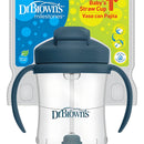Vaso Entrenador Con Pitillo Dr. Browns 9 Oz Color Azul Azul