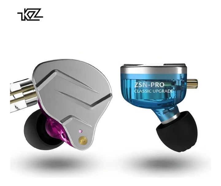 Auriculares in-ear inalámbricos KZ Auriculares con cable ZSN Pro with mic violeta