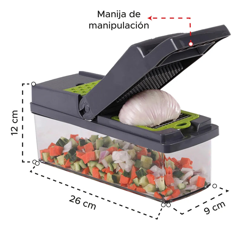 Mandolina Cortador De Verduras Triturador Vegetales 15 En 1