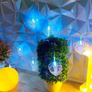 Instalación Corazones Luz Led Pinzas Fotos Decoracion Amor Blanco