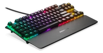 Teclado SteelSeries Apex QWERTY QX2 Red inglés US color negro con luz RGB