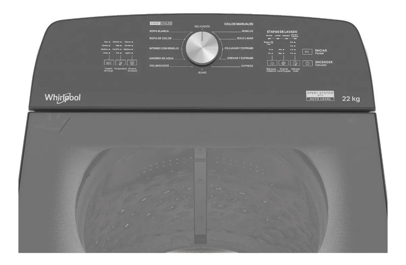 Lavadora automática Whirlpool hasta 22kg color blanco