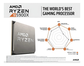 Procesador gamer AMD Ryzen 9 5900X 100-100000061WOF de 12 núcleos y 4.8GHz de frecuencia