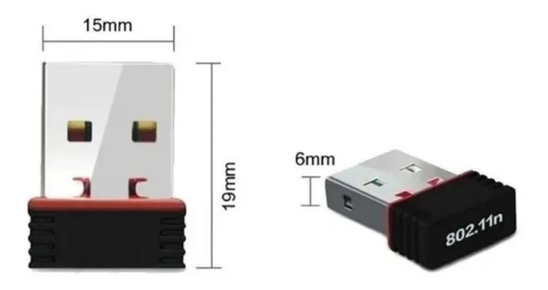 Adaptador Usb 2.0 Wifi Antena Interna 150mbps Mini Placa