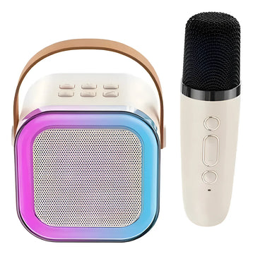 Parlante Bluetooth Portátil Led Rgb Mini Karaoke Micrófono Segun Disponiblidad.