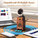 Radio Fm Altavoz Retro Antiguo Portatil Gran Sonido Madera