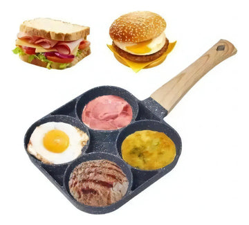 Sarten Antiadherente 4 Puestos Para Huevos Arepas Pancakes C Negro