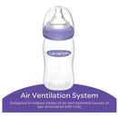 Set X3 Biberones Teteros Lansinoh 8oz Flujo Medio +3m Violeta Set Mamaderas 240 Ml