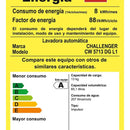 Lavadora Automática 13 Kg Panel Digital Cw5713dg Challenger Gris