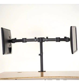 Soporte Para Monitor Doble Brazo De Acero Negro Ma301-22-000