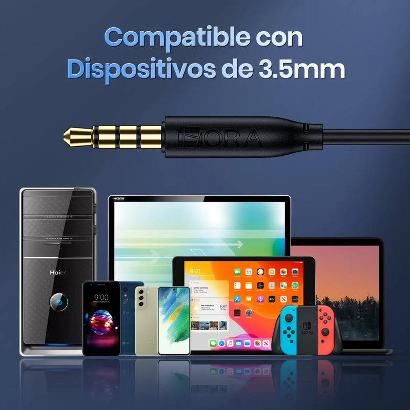 Audífonos In-ear Gamer 1hora Aut111 Negro